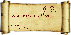 Goldfinger Diána névjegykártya
